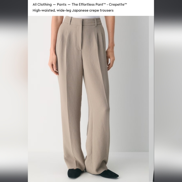 Aritzia Effortless Pants Nomad Taupe - Picture 3 of 9